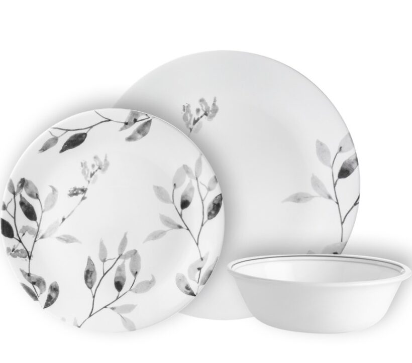 סט 12 חלקים, Misty Leaves מבית Corning Corelle תוצרת ארצות הברית