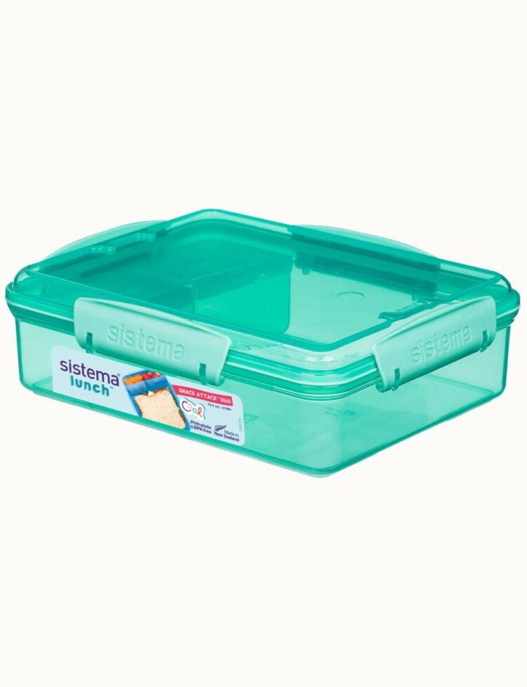 קופסת אוכל  975 מ"ל בצבע טורקיז SISTEMA