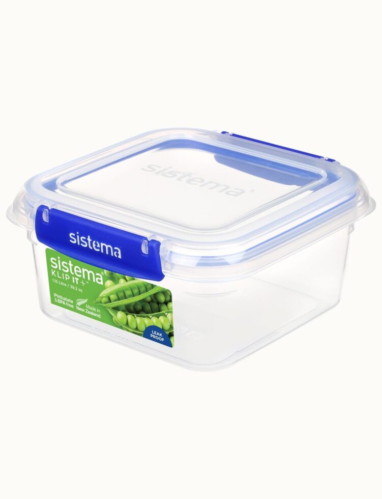 מיכל  אחסון הרמטי מרובע 1.15 ליטר מסדרת Sistema - KLIP IT Plus